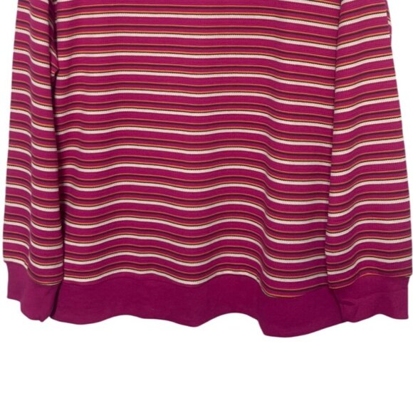 Wiholl Striped Collared Polo Shirt Womens Large Pink New - Picture 4 of 10